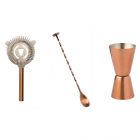 3 Piece Copper Classic Cocktail Kit 