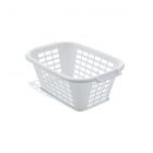 Addis 40L Rectangular Laundry Basket (White) 