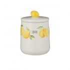 3D watercolour lemon printed coffee storage jar with silicone sealed lid and lemon handle