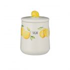 airtight sugar storage jar with lemon design and lemon shaped handle 