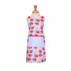Toddler full front and back apron with apples printed on it