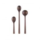 set of three acacia wood serving spoons