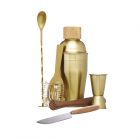 BarCraft Brass Cocktail Set - 6 Piece
