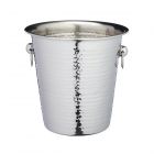 Hammered-Steel Silver Wine/Champagne Bucket