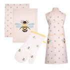 Dexam Bees Knees Set - Apron, Tea Towels & Single Oven Glove