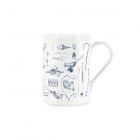 Purely Home Bone China Vintage Hobbies Mug - Fishing
