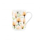 Orange magnolia printed fine bone china mug