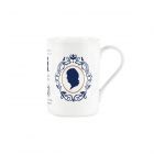 a bone china white mug to celebrate the coronation of King Charles III