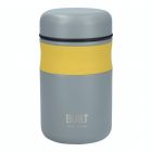 Eco friendly grey and yellow food flask