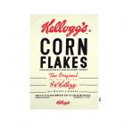 Cotton tea towel that looks like a vintage box of cornflakes cereal