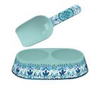  Gibraltar Melamine Double Pet Bowl & Two Cup Scoop Set