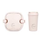 Huski Home 400ml Travel Cup & Multi-Component Lunch Box - Rose Pink