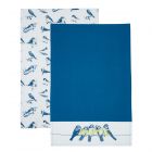Kitchencraft Tea Towel Set of 2 - Blue Bird