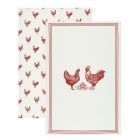 Kitchencraft Tea Towels Set of 2 - French Hen
