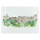tempered textured glass chopping board with hare print