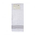 Egyptian Cotton, checked grey and white tea towel