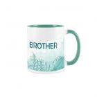 turquoise ceramic mug for your brother