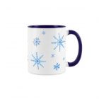 Purely Home 325ml Snowflake Navy Blue Mug