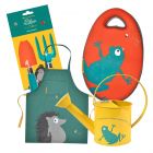Burgon & Ball National Trust Kids - Watering Can, Kneeler (Red), Apron & Tool Kit Set