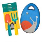Burgon & Ball National Trust Kids - Kneeler (Blue) & Tool Kit Set