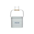 french grey peg storage tin for laundry