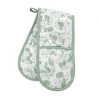 Green and white Peter Rabbit printed double oven glove