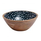 Dexam Sintra Mango Wood Salad Bowl - Ink Blue