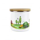 a spring time inspired tea storage canister
