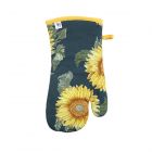 sunflower patterned oven gauntlet for cooking and baking
