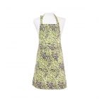 Leafy green halterneck apron in William Morris Willow Bough design