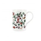 fine bone china white mug with stunning koi fish pond design