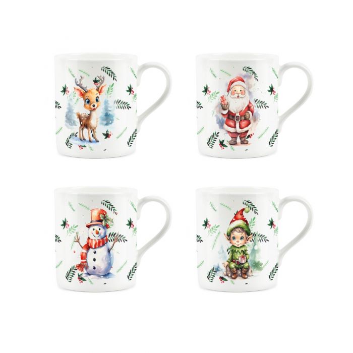 Purely Home Small Bone China Christmas Characters Mug | The Caddy Company