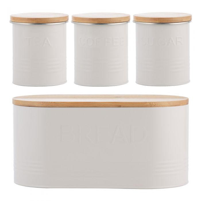 Typhoon Essentials Tea Coffee Sugar Bread Canisters Oatmeal