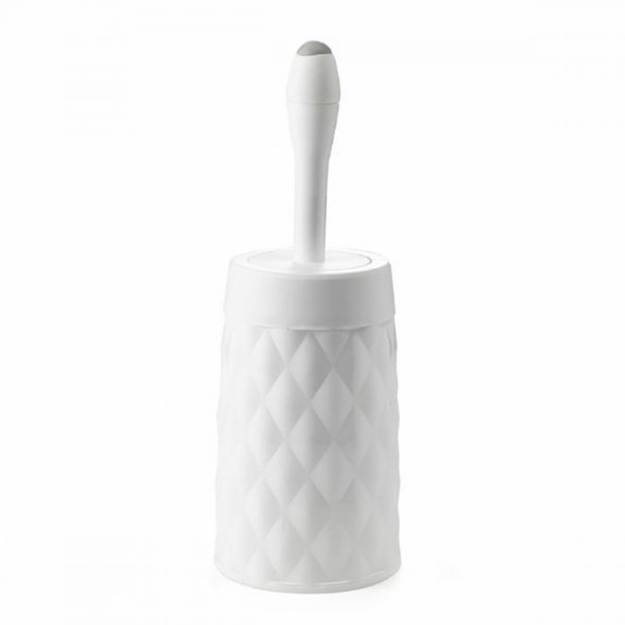 Addis White Toilet Brush Quilted Diamond The Caddy Company