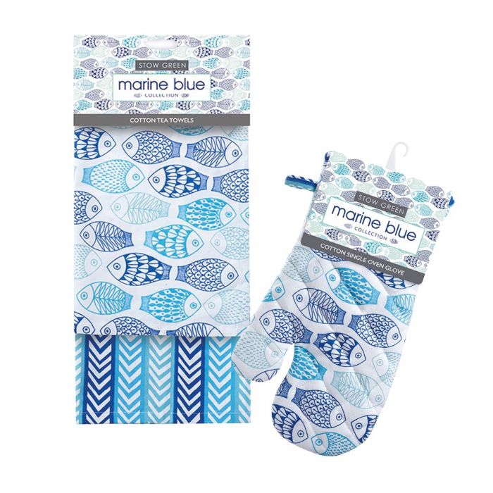 Blue tea outlet towels