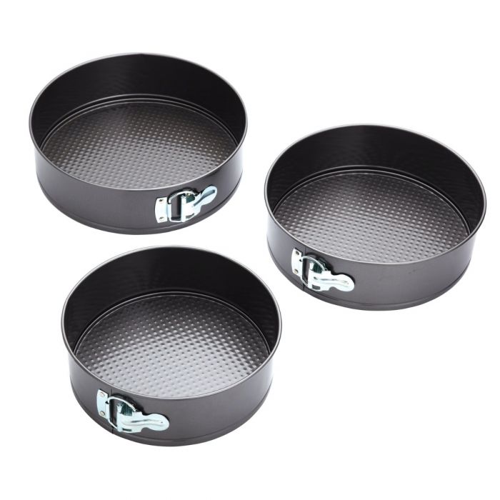 Three Piece Non Stick Spring Form Cake Tin Set The Caddy Company