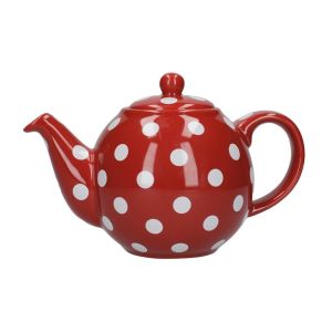 London Pottery Globe Teapot - Red & White Spot - 4 Cup