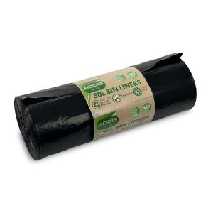 roll of twenty black 50 litre plastic bin bags from Addis