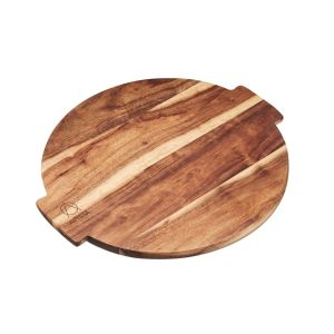 Acacia wood lazy susan for serving food at dinner parties