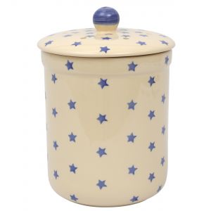 Haselbury Ceramic Compost Caddy -Blue Twinkle Stars