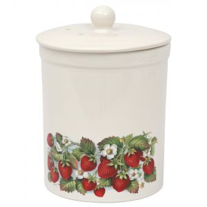 Ashmore Ceramic Compost Caddy - Strawberry