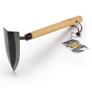 Mighty pick gardening hand tool with hardened and sharpened tip.