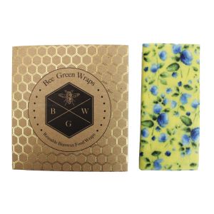 Beeswax Food Covers - Small - Yellow & Blue Flowers