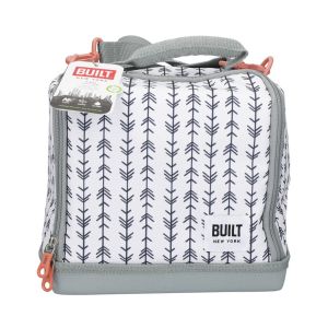 7 Litre black and white patterned lunch bag with insulation layer to keep food fresh and cool for approximately 3 hours.