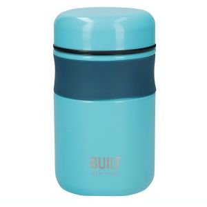 Blue & turquoise insulated food container 