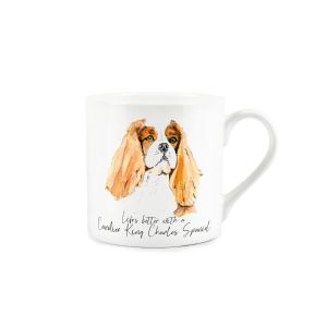 Purely Home Bone China Life's Better Cavalier Spaniel Mug by Rhiannon Chauncey
