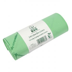 240-litre compost bin liners for food waste, in a roll of 5