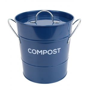 Caddy Company Metal Compost Pail - Food Waste Bin in Dark Blue - Main