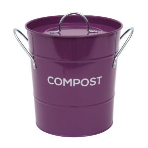 Purple Metal Compost Pail