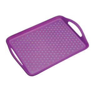 Colourworks Anti Slip Serving Tray - Purple